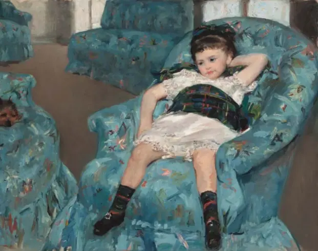  ??  ?? ‘Little girl in a blue armchair’, 1878.©