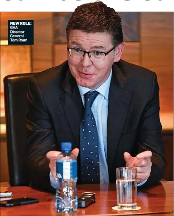  ??  ?? NEW ROLE: GAA Director General Tom Ryan