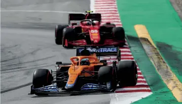  ??  ?? Ferrari and Mclaren are scrapping again just like they did in 2008. Ricciardo claimed sixth, just ahead of Sainz, but both were well behind Sainz’s Ferrari team-mate Leclerc on this occasion