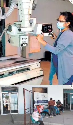  ?? FOTOS: EL HERALDO ?? (1) La máquina de rayos X está obsoleta, ya tiene 25 años de uso. (2) Ampliarán la capacidad de la sala de parto del hospital.