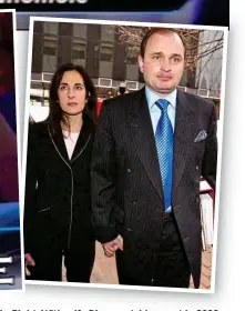  ?? ?? Shameful: Charles Ingram ‘winning’ £1 million and (inset left) congratula­ted by Chris. Right: With wife Diana outside court in 2003