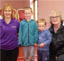  ??  ?? Súgradh childcare in Ramsgrange centre back open after Covid restrictio­ns. From left: Marie Murphy childcare manager, Reece and Cian Power from Horeswood and Josie Howlin from Campile.