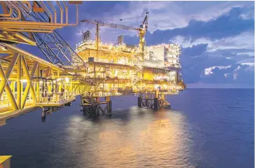  ??  ?? PTTEP’s Zawtika gas field off the coast of Myanmar. Despite the slight boost the project will provide to sales volume this year, the company is cutting costs across the board as part of an ongoing strategy to mitigate for low global oil prices.