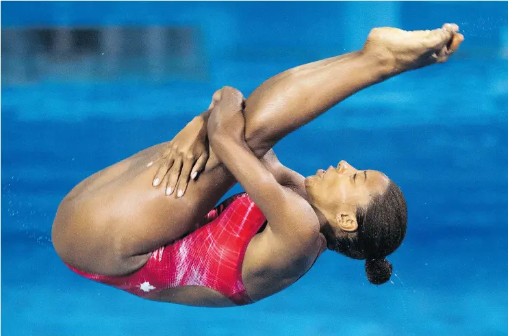  ?? — GETTY IMAGES FILES ?? At the age of 26, Jennifer Abel is starting fresh with a new synchro partner in longtime friend Melissa Citrini-Beaulieu with an eye toward the 2020 Olympics.