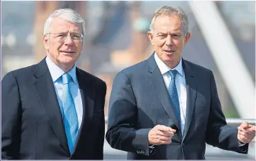  ??  ?? LAUGHABLE: Political has-beens John Major and Tony Blair are wrong about Brexit