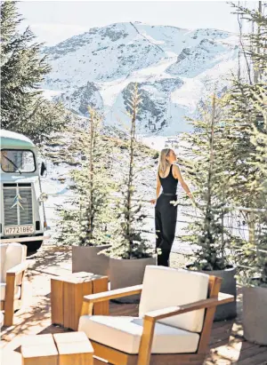  ?? ?? ▲ The four-star Maribel hotel, with its sunny terraces, offers an ‘elevated experience’ more akin to the Alps