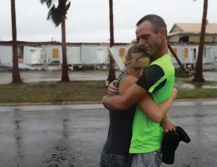  ?? JOE RAEDLE/GETTY IMAGES ?? The coastal city of Rockport, Texas, suffered heavy damage from Harvey, the strongest hurricane to hit the U.S. in more than a decade.