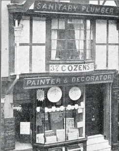  ??  ?? Walter Cozens’ family business at 37 High Street