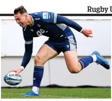  ?? GETTY IMAGES ?? Grounded: Roebuck touches down in Sale’s rout of Exeter