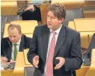  ??  ?? Another Holyrood speech by Alexander Burnett related to his own business interests.