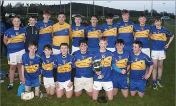  ??  ?? Tomacork, U-15 hurling championsh­ip winners.