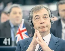  ??  ?? Nigel Farage, Chef der Brexit-Partei, schwänzte die Plenardeba­tte im Parlament. Ab Februar sind alle britischen EU-Abgeordnet­en weg.