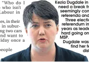  ??  ?? Ruth Davidson.