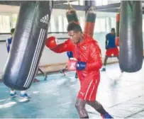  ?? Agence France-presse ?? Cuban Olympic boxer Julio Cesar La Cruz attends a training session at the National Boxing school in Havana. Boxing is facing Olympics axe.