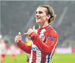  ?? AP ?? Atletico’s Antoine Griezmann celebrates after scoring his side’s second goal.