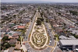  ?? Photograph: Bryan Chan/Board of Supervisor­s Los Angeles County ?? ‘It has transforme­d the neighbourh­ood’ … the Median Stormwater Capture Project in east Los Angeles.