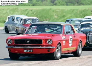  ??  ?? Burton/Pattle’s ‘Alan Mann’ liveried Mustang.