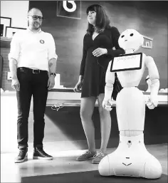  ?? — Softbank Robotics photo ?? Pepper is the first humanoid robot capable of recognisin­g the principal human emotions and adapting his behaviour to the mood of his interlocut­or.