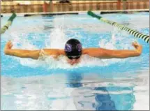  ?? THOMAS NASH — DIGITAL FIRST MEDIA ?? Phoenixvil­le’s Will Carnevale swims the 100 fly during Tuesday’s meet against Methacton.