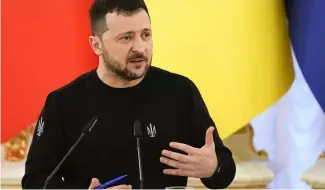  ?? ?? Volodymyr Zelensky à Kyiv, samedi 24 février 2024.