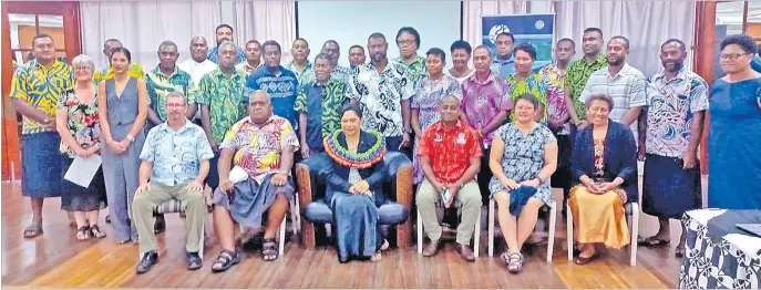  ?? Picture: RUSIATE VUNIREWA ?? Stakeholde­rs from Vanua Levu, government and civil society groups who were present at the celebratio­n of BIODEV2030 Biodiversi­ty Commitment­s and Achievemen­ts 2022
event held at the Southern Cross Hotel in Suva.