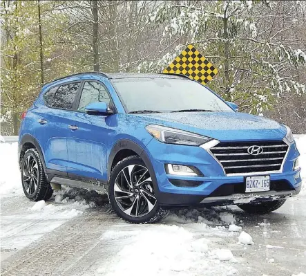  ?? Photos: Brian harPer ?? The 2019 Hyundai Tucson offers uncomplica­ted, get-in-and-go motoring.