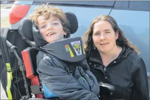  ?? NANCY KING/CAPE BRETON POST ?? Nichol MacNeil of Whitney Pier is on a tight deadline to try to raise an additional $20,000 to buy an accessible van for her son, Devon, before a President’s Choice Children’s Charity grant she received toward the purchase expires next month. Their...