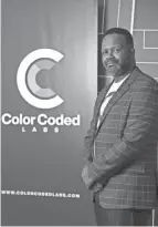  ?? JOSHUA A. BICKEL/COLUMBUS DISPATCH ?? Doug Mccollough, co-founder of Color Coded Labs, said the courses also include profession­alism, building a Linkedin profile and writing a resume.
