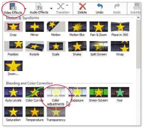  ??  ?? Brighten or darken video footage using Videopad’s effects