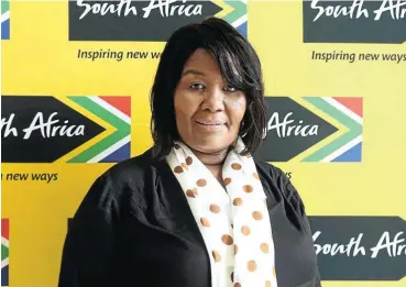  ?? Picture: Brian Mthembu ?? Thandi Tobias, chair of official marketing agency Brand SA, says government rhetoric against corruption must be backed by tangible results.