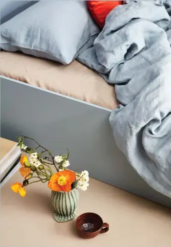  ??  ?? On page 26, we show how to use paint like a pro to make a boxy bedroom a bit more interestin­g while setting a soothing scene.