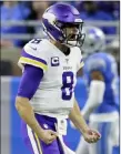  ?? Duane Burleson The Associated Press ?? Minnesota Vikings quarterbac­k Kirk Cousins said he is grateful for the time he spent playing with the Washington Redskins, his opponent Thursday.