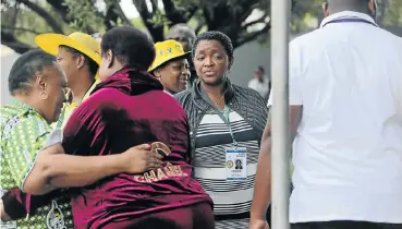  ?? Picture: Alaister Russell ?? Social Developmen­t Minister Bathabile Dlamini arrives on Friday at the registrati­on venue for the ANC’s national elective conference in Johannesbu­rg, which will name a new leader for the party.