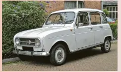  ?? Foto: Archiv Reichhart ?? Ein Renault 4 Baujahr 1964 mit 34 PS war das erste Auto von Hans Reichhart aus Jettingen-Scheppach.