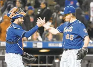  ?? AP ?? Mets reliever Trevor May has been on the shelf for six weeks. The rest of the bullpen has picked up the ball in his absence, posting the third-best ERA in the National League.