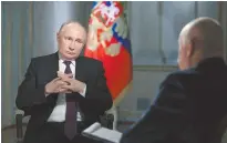  ?? ?? ﹝ El presidente de Ucrania, Vladímir Putin, ofreció una entrevista a la televisora estatal rusa Rossiya Segodnya Internatio­nal que fue emitida ayer.