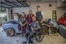 ?? Bobby Block/The Signal ?? The Bennett family is racing against the clock to customize a nowpartial­ly disassembl­ed Miata following Craig Bennett’s admittance into hospice care after a five-year battle with cancer.