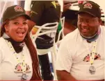  ?? ?? Kwa Nokeng Oil dignitarie­s Mr and Mrs Paya