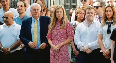  ?? REUTERS ?? Boris Johnson's girlfriend, Carrie Symonds, is seen outside No.10 Downing Street in London, Britain.