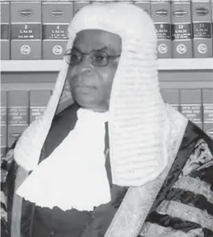  ??  ?? Justice Walter Samuel Nkanu Onnoghen, incoming Chief Justice of Nigeria