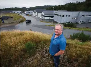  ?? FOTO: JARLE R. MARTINSEN ?? Daglig leder for TT Anlegg, Tom Eikså, er stolt over hvordan industriom­rådet på Jåbekk har utviklet seg. – Man må ha områder å tilby næringsomr­ådet for at det skal skje noe, sier han.