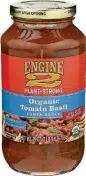  ?? CONTRIBUTE­D ?? Engine 2 Plant-Strong food line includes pasta sauces as well as pizza crusts, vegetable stock and hot cereals.