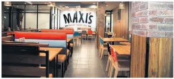  ??  ?? Maxi’s Five Ways Mall is the first in South Africa to carry the brand’s new logo