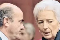  ?? ?? El ministre De Guindos va haver d’anar a totes amb l’FMI liderat per Christine Lagarde