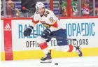  ?? JAMES GUILLORY/USA TODAY SPORTS ?? Left wing Mike Hoffman is a top-six talent who had 29 goals and 30 assists for the Florida Panthers last season.