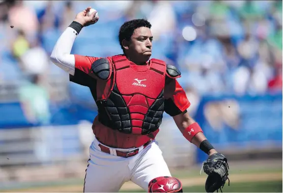  ?? JASON BEHNKEN/THE CANADIAN PRESS ?? Noah (Bo) Naylor of Mississaug­a, Ont., is the top-ranked Canadian heading into the Major League Baseball amateur draft, which starts tonight.