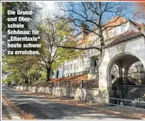  ??  ?? Die Grundund Oberschule Schönau: für „Elterntaxi­s“heute schwer zu erreichen.