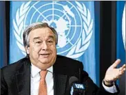  ?? SALVATORE DI NOLFI/EPA ?? The U.N. Security Council will vote Thursday on Antonio Guterres before suggesting him to the General Assembly.
