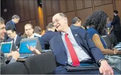  ?? Tom Williams Roll Call ?? REP. BRAD SHERMAN, who supports impeaching the president, was at Comey’s hearing to listen for evidence of obstructio­n of justice.