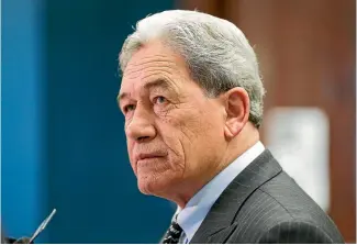  ?? PHOTO: HAGEN HOPKINS/GETTY IMAGES ?? Winston Peters is as keen as everyone else to get this part over and done with.